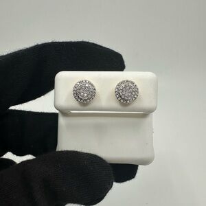 Moissanite Diamond Stud Earrings (Screw Backs)